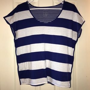 Blue and White Striped Gap Shirt